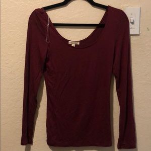 Burgundy top